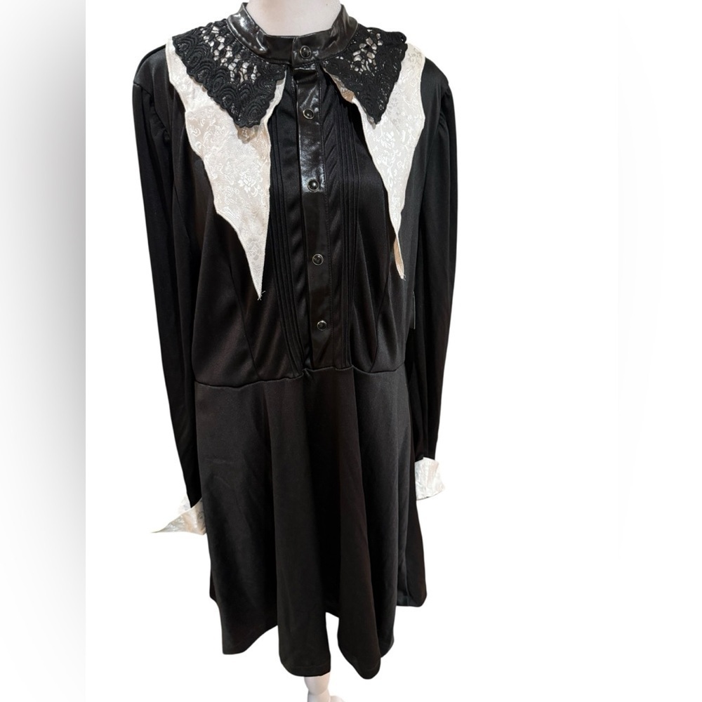 Spirit Black and White Gothic Long Sleeve Dress NWT Size XL